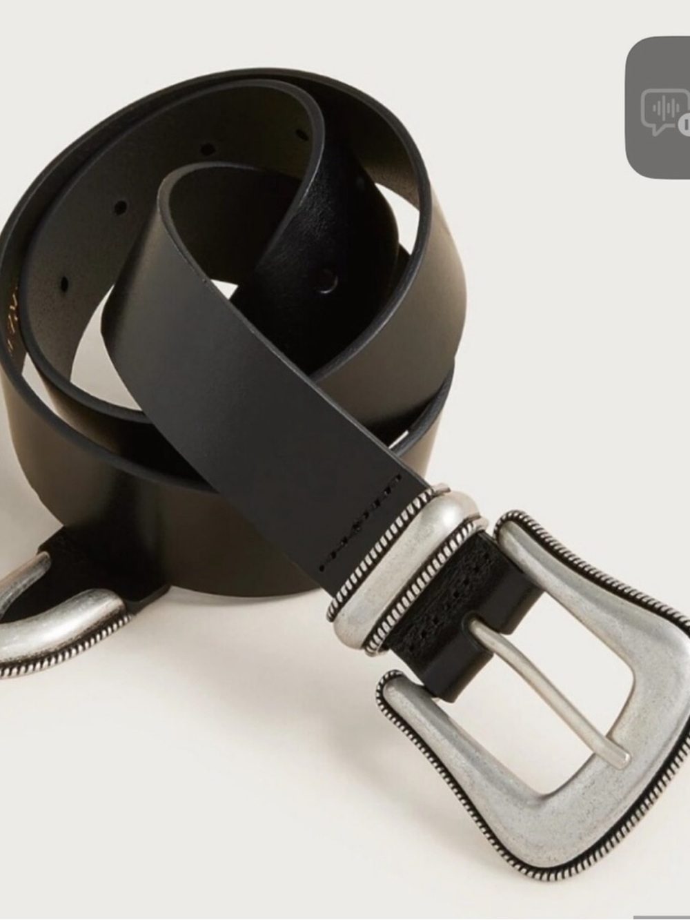 NWT J. Crew Western buckle belt in Italian leather in Size Medium